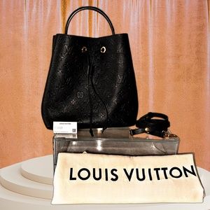 Black NéoNoé MM Monogram Empreinte Leather Bucket Bag -  Gold Hardware